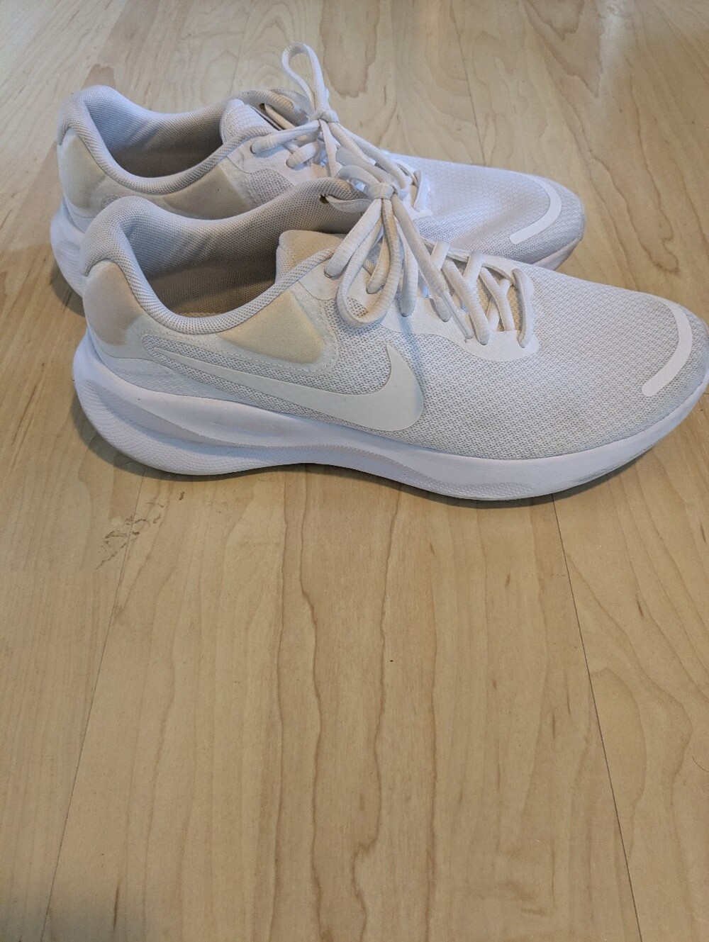 Nike Downshifter 12 Running Shoes Triple White Pure Platinum
